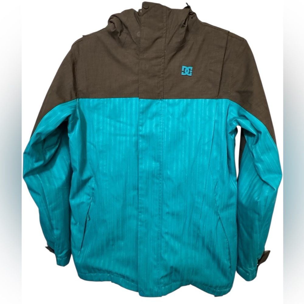 DC Skate Shoes Aqua Blue & Brown Snowboarding Jacket Woman’s XS MINTY
